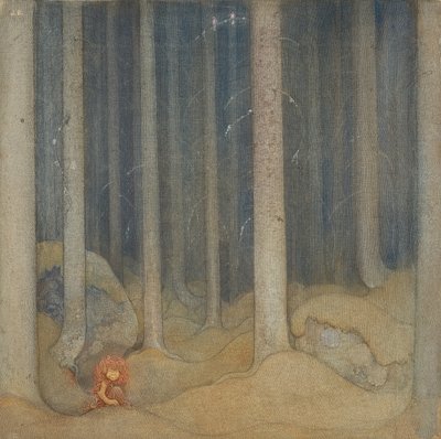 Humpe im Wald von John Bauer